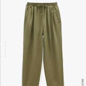 ZARA Jogging Pants with Side Beaded Silver Side SMALL